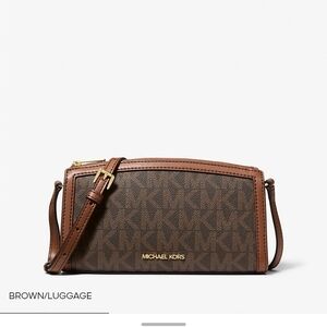 Michael Kors Brown Logo Crossbody Bag